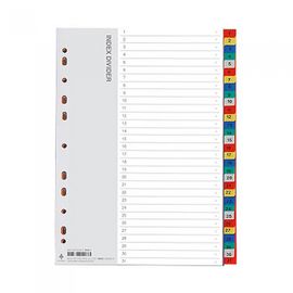 Munhwa File A692-7 Professional A4 31-Tab 5-Color PP Index Dividers for Daily Monthly Record Classification Made in Korea